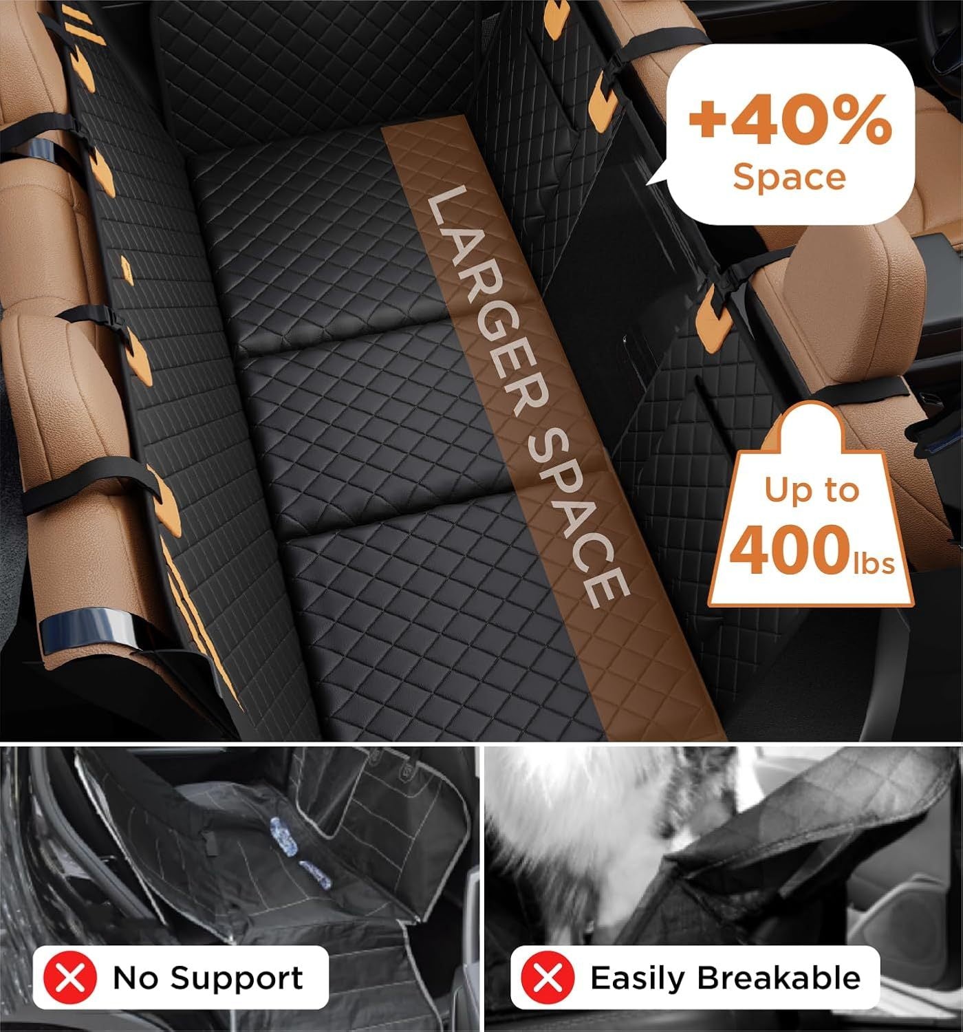 Heavy-Duty Dog Back Seat Cover